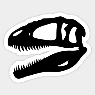 Carcharodontosaurus skull - black Sticker